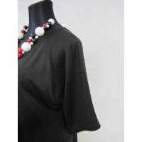 Tunika damska czarna rozkloszowana z rękawem typu raglan